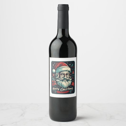 Étiquette Pour Bouteilles De Vin Joyeux Noël est ma bénédiction (Devant)
