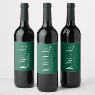 Étiquette Pour Bouteilles De Vin Joyeux Noël et fêtes de fin d'année modernes et jo