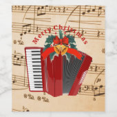 Étiquette Pour Bouteilles De Vin Joyeux Noël, Hébergement de vacances, (Étiquettes simples)