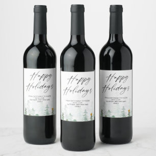 Étiquette Pour Bouteilles De Vin Joyeux Noël Joyeux Noël en famille