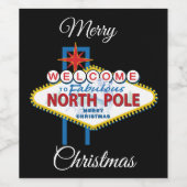 Étiquette Pour Bouteilles De Vin Joyeux Noël Las Vegas (Étiquettes simples)