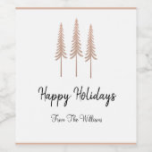 Étiquette Pour Bouteilles De Vin Joyeux Noël personnalisé (Étiquettes simples)