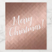 Étiquette Pour Bouteilles De Vin Joyeux Noël rose minima or (Étiquettes simples)