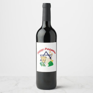 Étiquette Pour Bouteilles De Vin Joyeux Passover