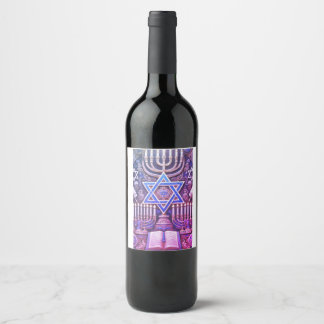 Étiquette Pour Bouteilles De Vin Juif