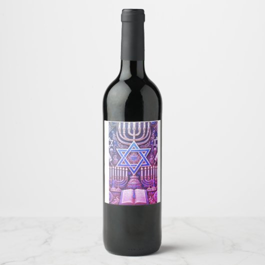Étiquette Pour Bouteilles De Vin Juif (Devant)
