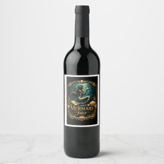 Étiquette Pour Bouteilles De Vin Jus de Sirène Élégant