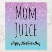 Étiquette Pour Bouteilles De Vin Jus maman (Étiquettes simples)