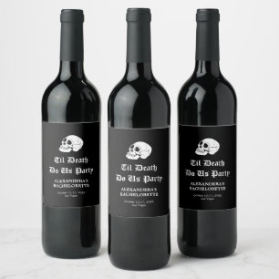 Étiquette Pour Bouteilles De Vin Jusqu'à ce que la mort nous sépare Enterrement de