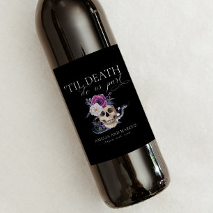 Étiquette Pour Bouteilles De Vin Jusqu'à ce que la mort nous sépare Invitation de m