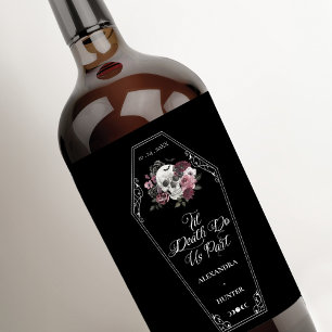 Étiquette Pour Bouteilles De Vin Jusqu'à la mort Faisons-nous partie Halloween goth