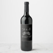 Étiquette Pour Bouteilles De Vin Jusqu'à la mort Gothique Halloween Mariage Étiquet (Devant)