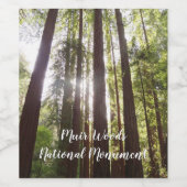 Étiquette Pour Bouteilles De Vin Jusqu'aux séquoias du matin (Étiquettes simples)