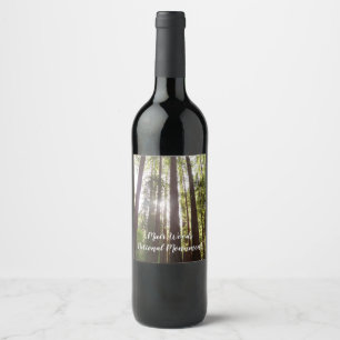 Étiquette Pour Bouteilles De Vin Jusqu'aux Séquoias le Matin