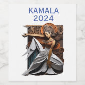 Étiquette Pour Bouteilles De Vin Kamala 2024 pour le président Thunder_Cove (Étiquettes simples)