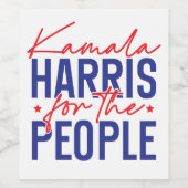 Étiquette Pour Bouteilles De Vin Kamala Harris (Étiquettes simples)