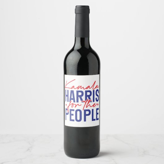 Étiquette Pour Bouteilles De Vin Kamala Harris (Devant)