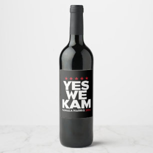 Étiquette Pour Bouteilles De Vin Kamala Harris Oui Nous Kam pour le président améri