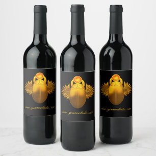 Étiquette Pour Bouteilles De Vin Kherpi Dieu du Soleil Levant, personnalisée