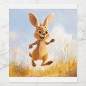 Étiquette Pour Bouteilles De Vin Kiki le lapin (Étiquettes simples)