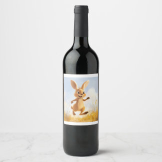 Étiquette Pour Bouteilles De Vin Kiki le lapin