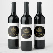 Étiquette Pour Bouteilles De Vin King and Crown Royal Emblem (Bouteilles)