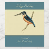 Étiquette Pour Bouteilles De Vin Kingfisher asiatique II (Étiquettes simples)