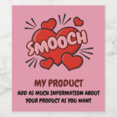 Étiquette Pour Bouteilles De Vin Kissing Comic Sound Effect (Étiquettes simples)