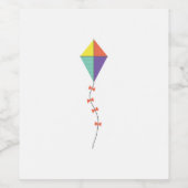 Étiquette Pour Bouteilles De Vin Kite coloré (Étiquettes simples)