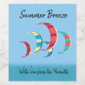 Étiquette Pour Bouteilles De Vin Kite Surf (Étiquettes simples)