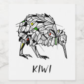 Étiquette Pour Bouteilles De Vin Koru Kiwi (Étiquettes simples)