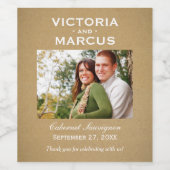 Étiquette Pour Bouteilles De Vin Kraft encourage à aimer la bouteille photo rustiqu (Étiquettes simples)