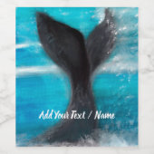 Étiquette Pour Bouteilles De Vin La baleine (Étiquettes simples)