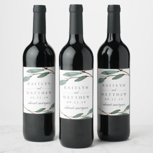 Étiquette Pour Bouteilles De Vin La collection de Mariages de liss botaniques