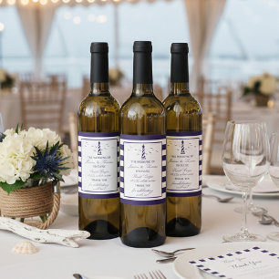 Étiquette Pour Bouteilles De Vin La collection de Mariages du phare nautique