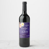 Étiquette Pour Bouteilles De Vin La Collection Mariage Romance In Bloom (Devant)