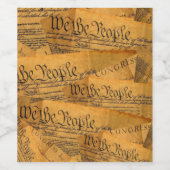 Étiquette Pour Bouteilles De Vin La Constitution américaine (Étiquettes simples)