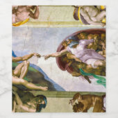 Étiquette Pour Bouteilles De Vin La création d'Adam par Michel-Ange (Étiquettes simples)