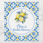 Étiquette Pour Bouteilles De Vin La Dolce Vita Lemon Fête des mariées (Étiquettes simples)