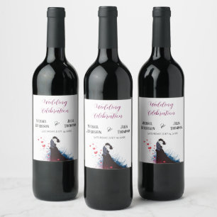 Étiquette Pour Bouteilles De Vin La Dolce Vita Mariage Inspiration française 1940