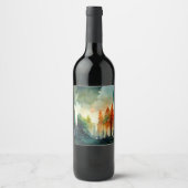 Étiquette Pour Bouteilles De Vin La forêt (nature) (Devant)