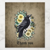 Étiquette Pour Bouteilles De Vin La grâce et l'élégance du corbeau. (Étiquettes simples)