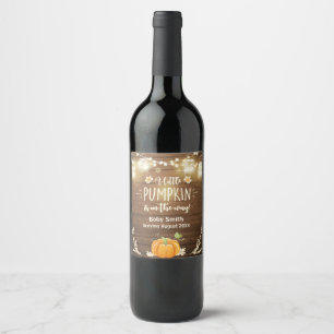 Étiquette Pour Bouteilles De Vin La grossesse d'étiquette de vin de citrouille