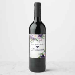 Étiquette Pour Bouteilles De Vin La Lavande Violette Et La Verdure Seront Mes Demoi