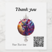 Étiquette Pour Bouteilles De Vin La licorne (Étiquettes simples)