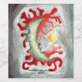 Étiquette Pour Bouteilles De Vin La Lune (Étiquettes simples)