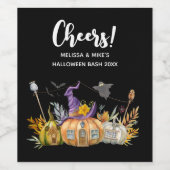 Étiquette Pour Bouteilles De Vin La Maison des Pompiers haunted (Étiquettes simples)