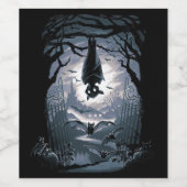 Étiquette Pour Bouteilles De Vin La Nuit Vous Accueille (Étiquettes simples)