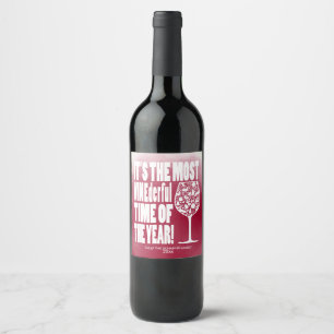 Étiquette Pour Bouteilles De Vin La plupart de temps de WINEderful, vacances