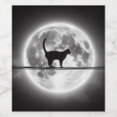 Étiquette Pour Bouteilles De Vin La réserve lunaire de Whiskers (Étiquettes simples)